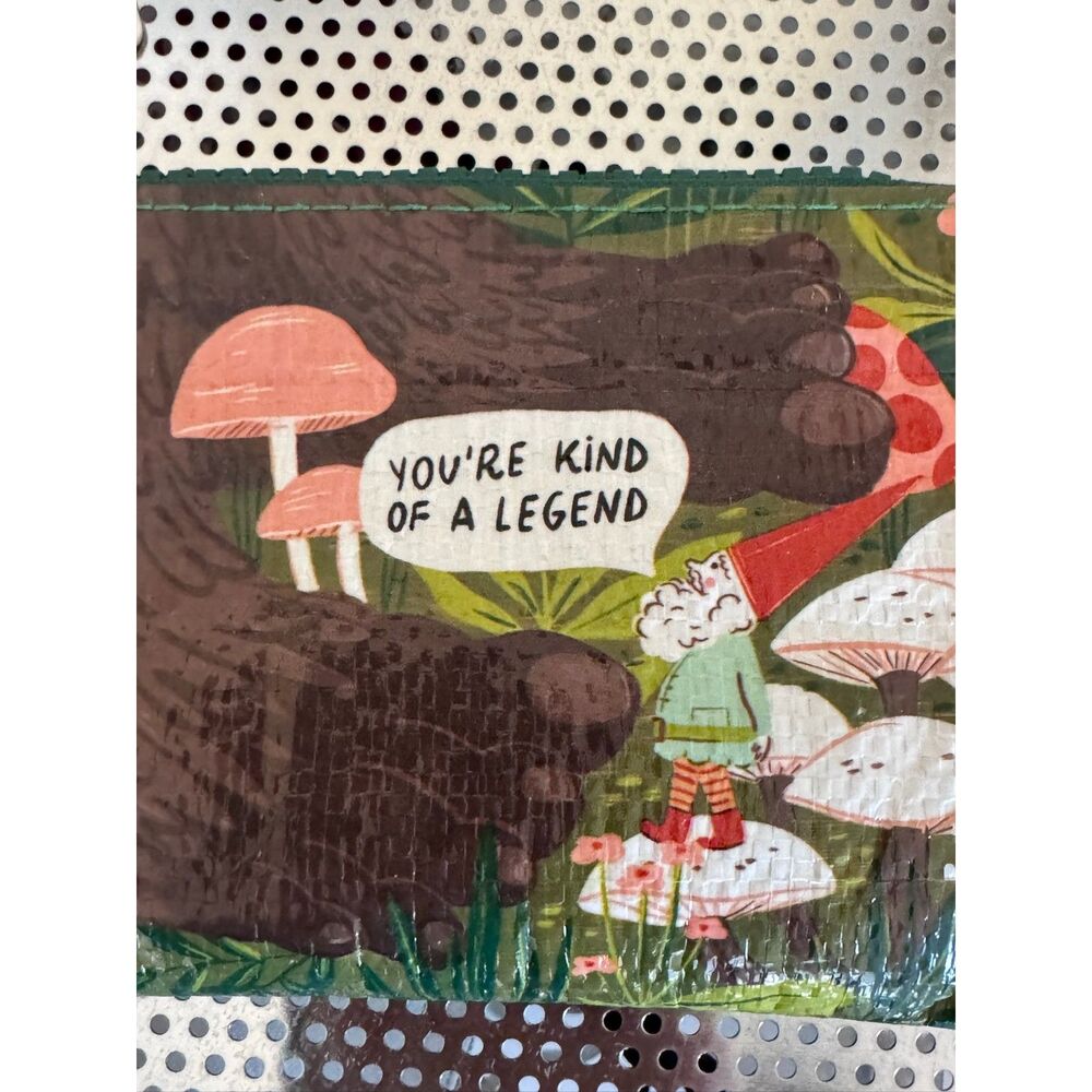Blue Q Gnome Mushroom Forest Pencil Makeup Bag Bigfoot You Are a Legend NWT Cute